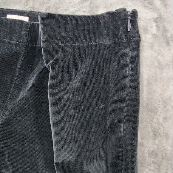 J.Jill Pants Womens 12 Black Stretch Corduroy Mid Rise Ankle Side Zip Tapered - Picture 2 of 11